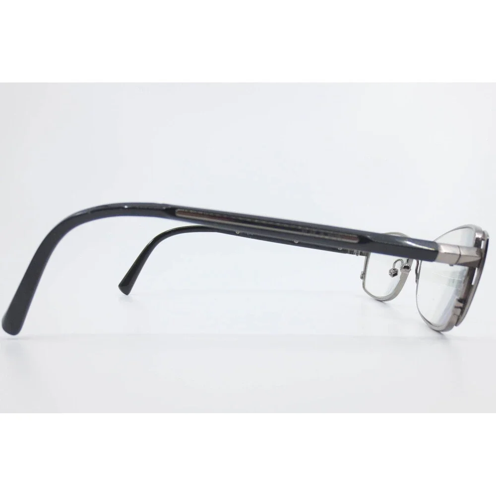 Prada Eyeglasses Frames Black Silver Rectangle 53 16 39289